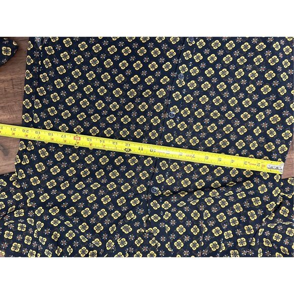 Anthropologie CAbi Mosaic Blouse Blue Yellow Top #3773 Size Medium, MSRP $89 - Picture 5 of 13